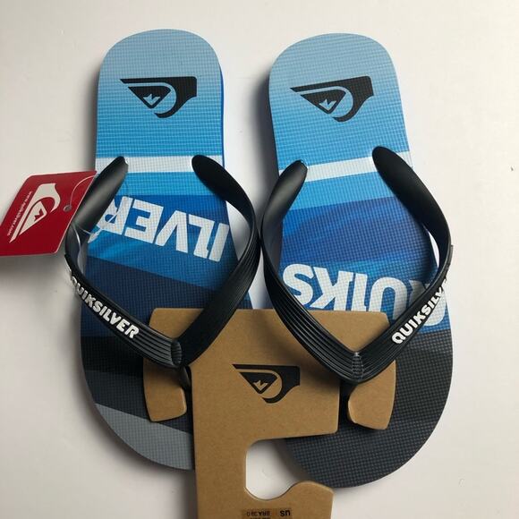 Hurley Other - Quicksilver Men's Multi-color Beach Style Flip-flops Sz 8